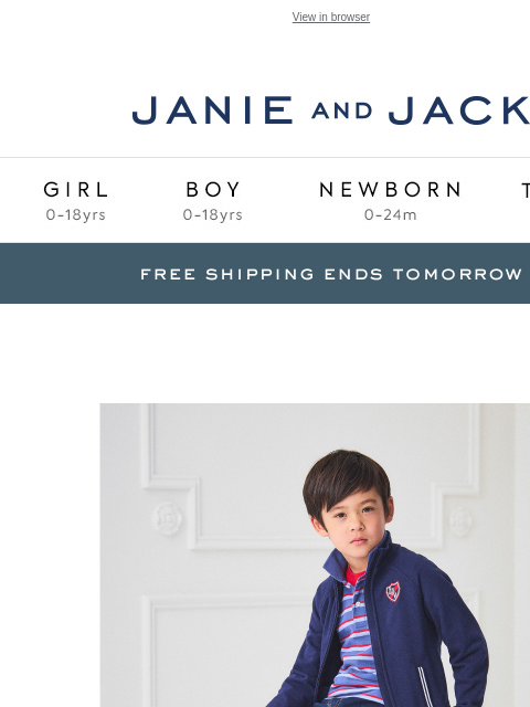 janieandjack newsletter: The piqué of perfection: new polos + free shipping