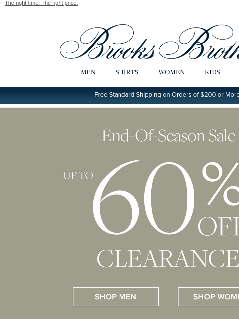 brooksbrothers newsletter: Up to 60% off sale right now!