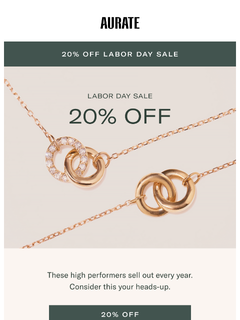 auratenewyork newsletter: THESE WILL SELL OUT