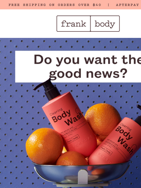 frankbody newsletter: Beauty editors have found me.