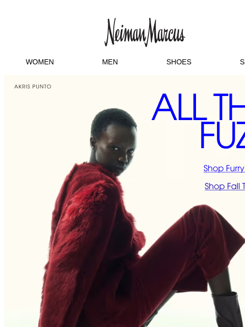 neimanmarcus newsletter: Fall trend edit: All the Fuzz