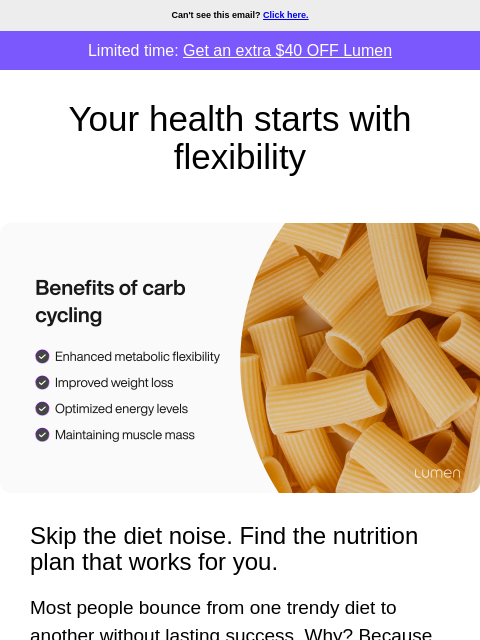 lumen newsletter: Carb cycling or keto? Here’s how to choose