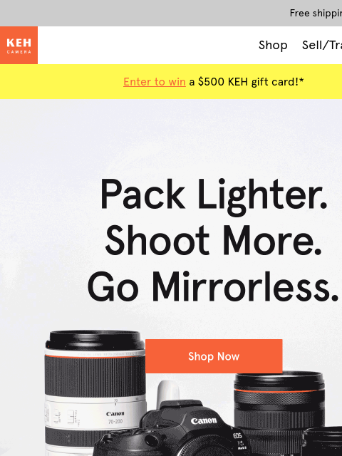 keh newsletter: Find your perfect mirrorless match 📸