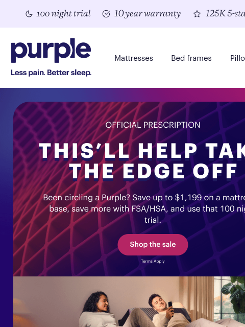 purple newsletter: Let’s take the edge off