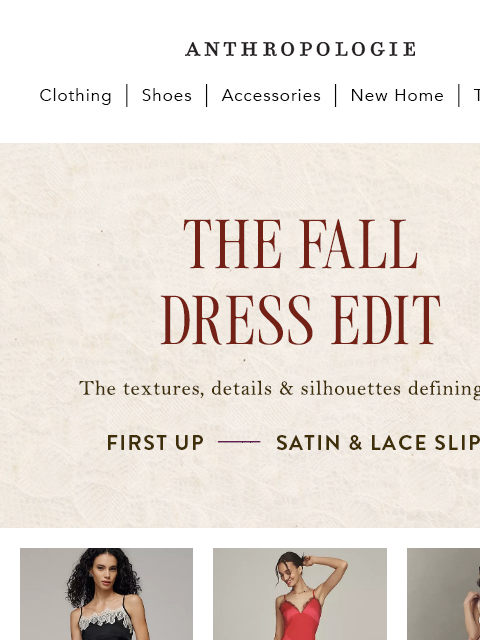 anthropologie newsletter: Trending dresses for your fall plans