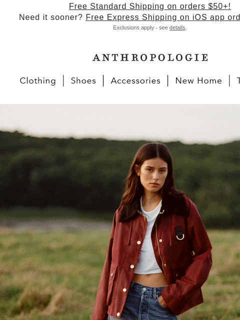 anthropologie newsletter: Come In: Anthro x Barbour is here