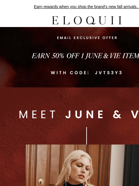eloquii newsletter: Shop June & Vie—and earn 3X points 🤍