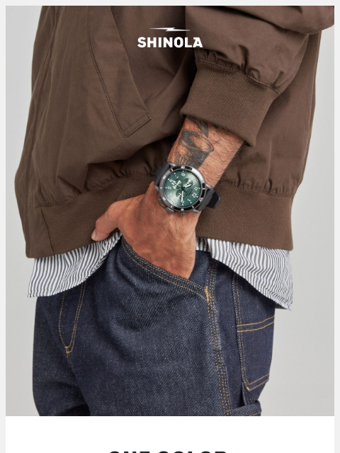 shinola newsletter: Introducing Cypress Green