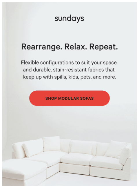 sundays-company newsletter: Meet Our Modular Sofas