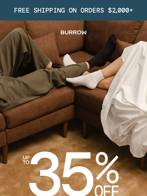 burrow newsletter: ICYMI: Up to 35% off