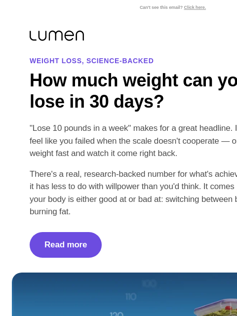 lumen newsletter: What 30 days of real weight loss actually looks li...