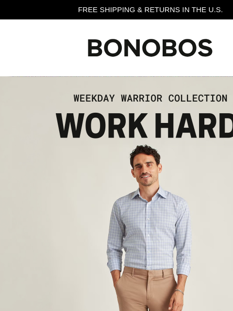 bonobos newsletter: Dress for Work Without the Work