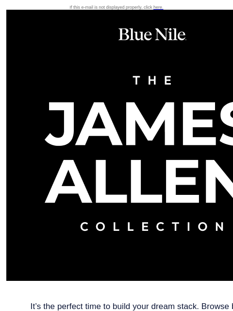 bluenile newsletter: Discover the James Allen Collection: Up to 50% Off...