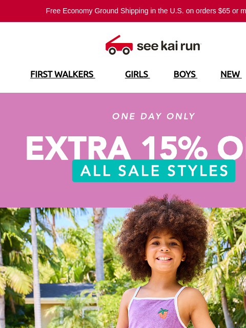 seekairun newsletter: Extra 15% Off Sale Styles - Today Only!