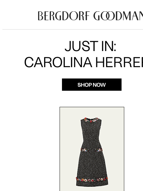 bergdorfgoodman newsletter: Just In: CAROLINA HERRERA Fall ‘26
