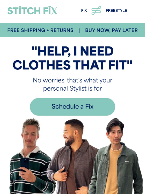 stitchfix newsletter: This is a great fit. Literally.