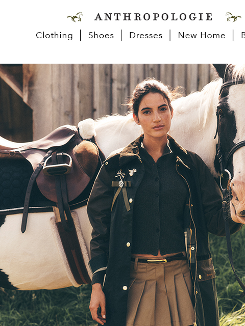 anthropologie newsletter: The Equestrian Edit: Tartan, Trenches & More