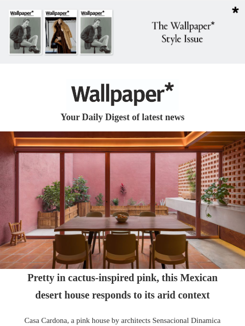 futureplc newsletter: Inside a cactus-pink house in Mexico's desert