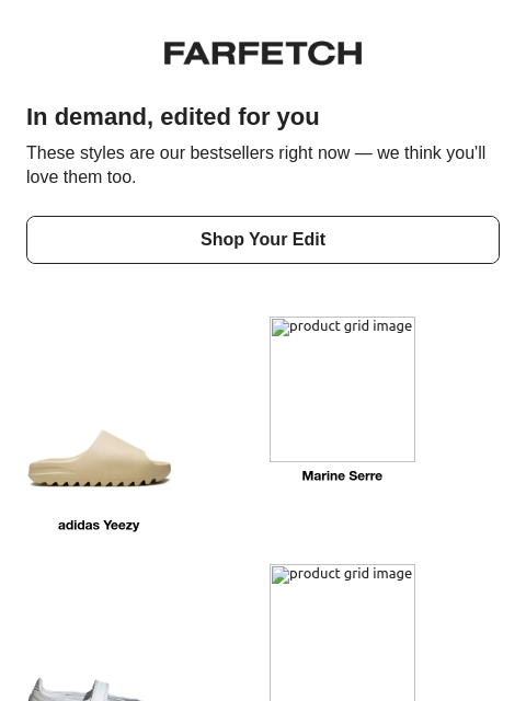 farfetch newsletter: Shop the bestsellers