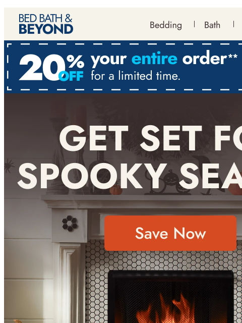 bedbathandbeyond newsletter: Shop spooky season early & save BIG 🎃
