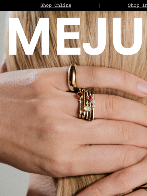 mejuri newsletter: New In: Puzzle Rings