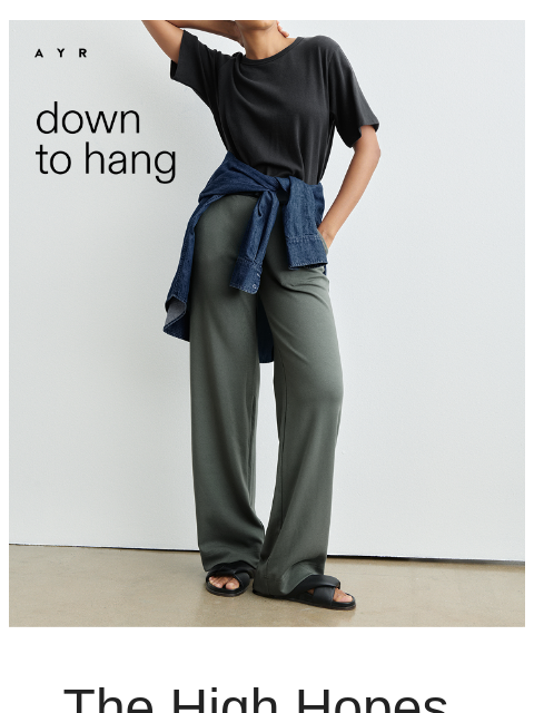 ayr newsletter: Elle’s favorite travel pants