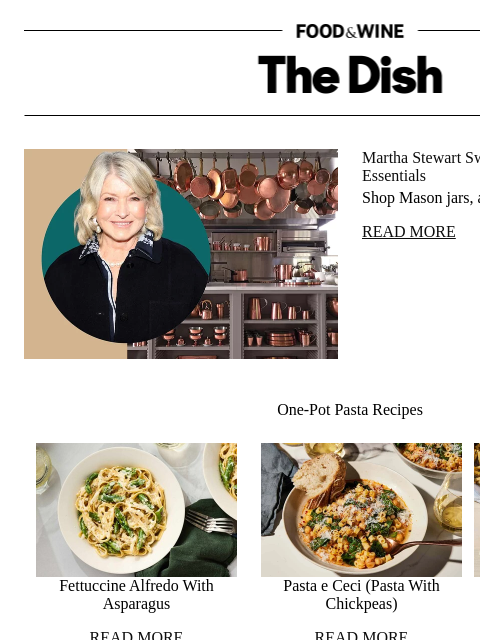 foodandwine newsletter: Martha Stewart Swears by These Kitchen Essentials