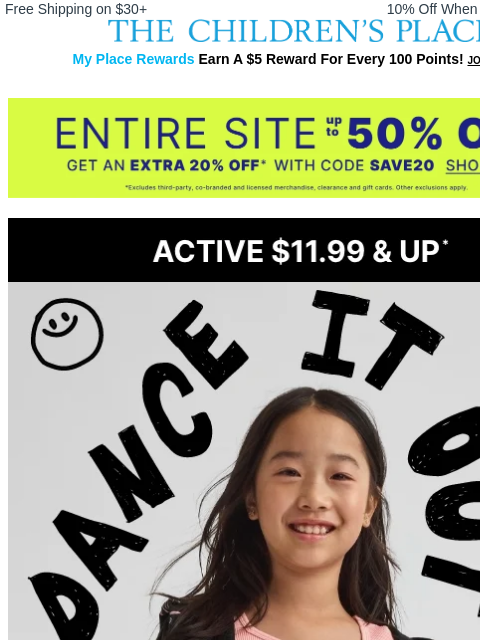 childrensplace newsletter: For the Girl Who *Loves* to Dance🎀🩰