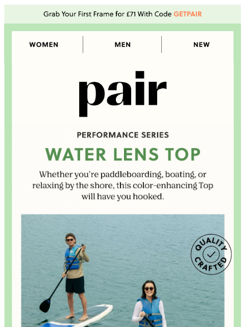 paireyewear newsletter: Performance Series: Water Lens Top