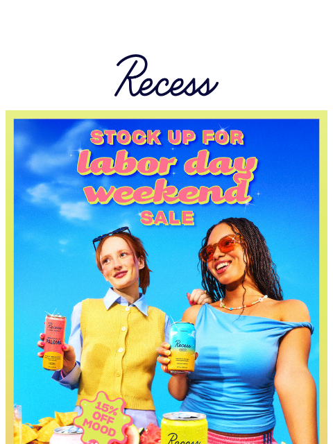takearecess newsletter: chill out for 15% off