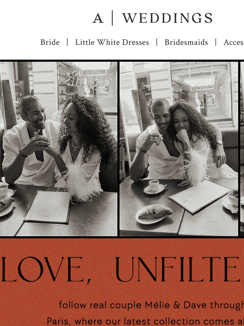 anthropologie newsletter: Love, Unfiltered | ft. real couple Mélie & Dave