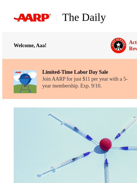 aarp newsletter: The Daily — Will New Vaccine Recommendations Affec...
