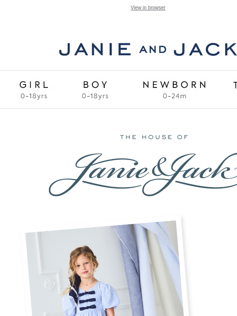 janieandjack newsletter: Designed in house: the poplin bow dress
