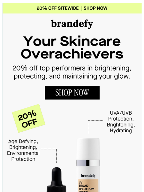 brandefyskin newsletter: Your key to a promotion (in glow)