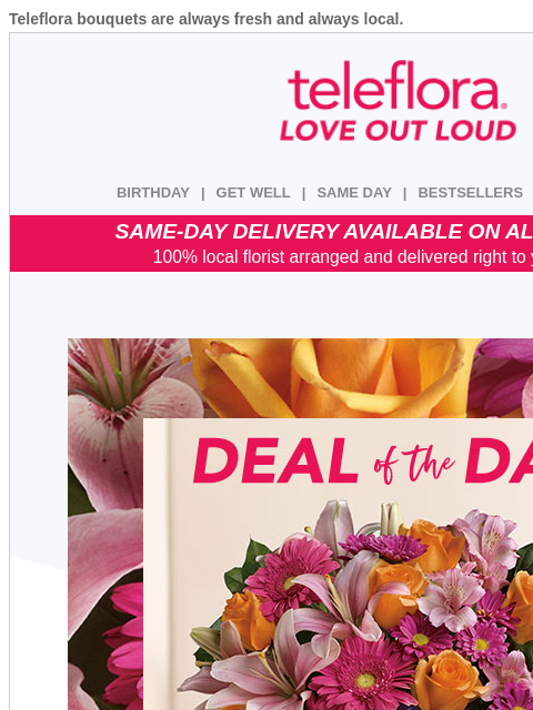 teleflora newsletter: Catch this Deal 🌟 20% Off Now