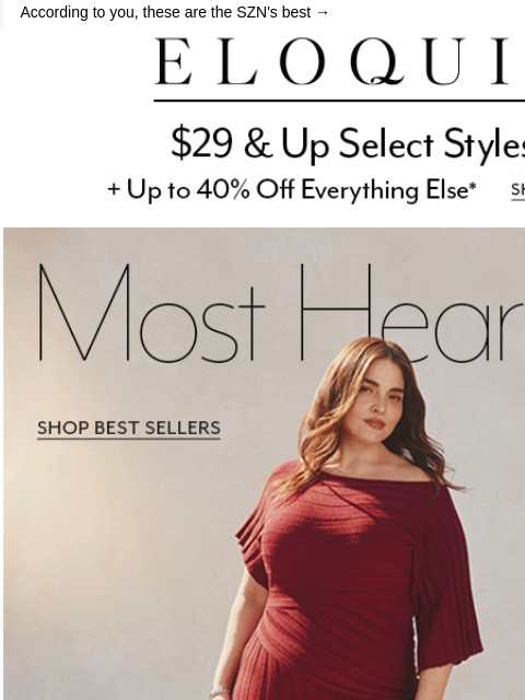 eloquii newsletter: Most ❤️–ed dresses for fall