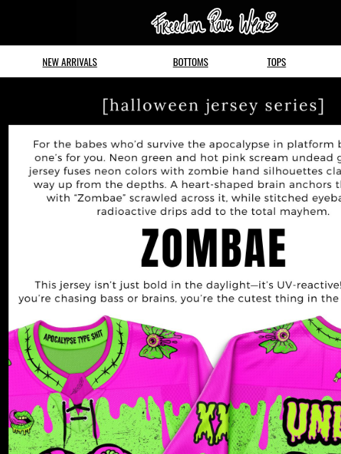 freedomravewear newsletter: ZOMBAE HOCKEY JERSEY