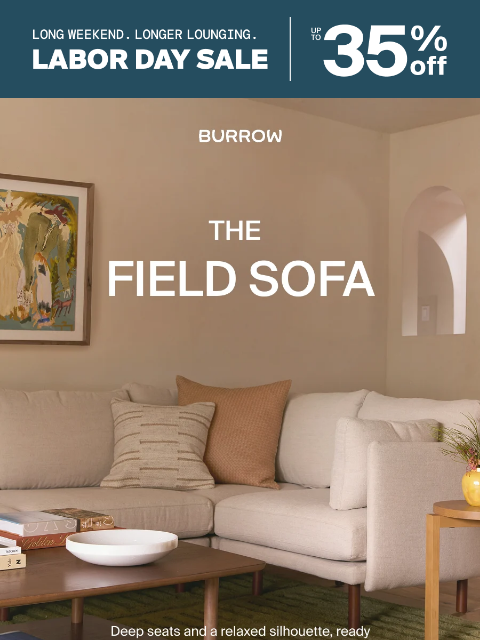 burrow newsletter: The sofa built for long weekends