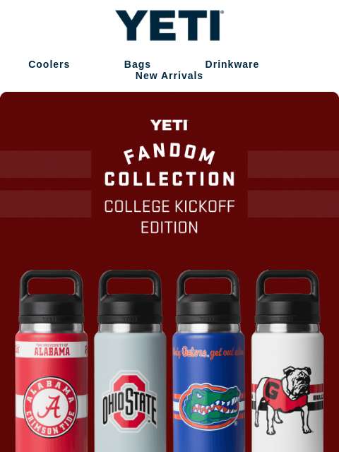 yeti newsletter: Down, Set, Snag Your Exclusive Team Drinkware