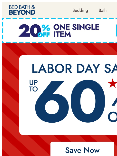 bedbathandbeyond newsletter: Early sale access starts now—up to 60% off