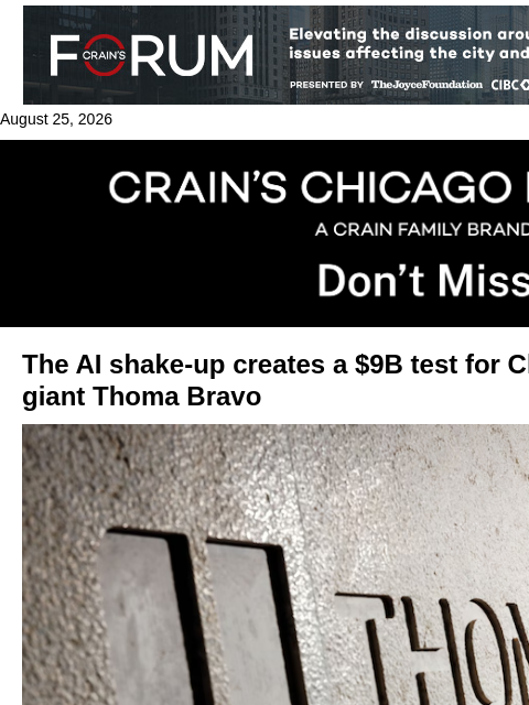 crainalerts newsletter: AI shake-up creates $9B test for private-equity gi...