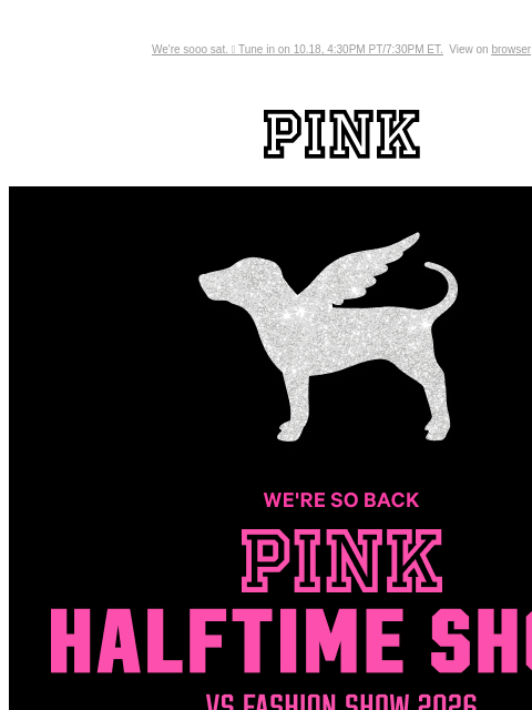 vspink newsletter: VS Fashion Show 2026 🪽 You Ready?