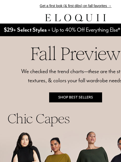 eloquii newsletter: Fall trends *just* landed