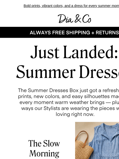 dia newsletter: The season's newest dresses are here