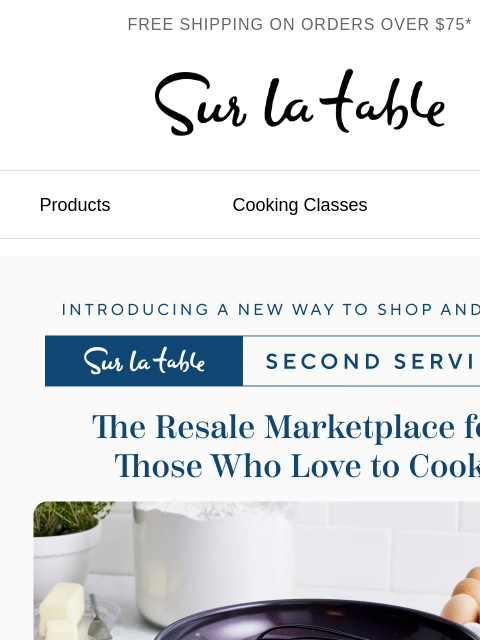 surlatable newsletter: Buy and sell your gently loved kitchenware with us...