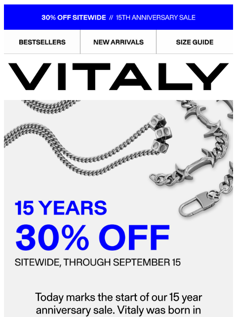 vitalydesign newsletter: Celebrating 15 Years