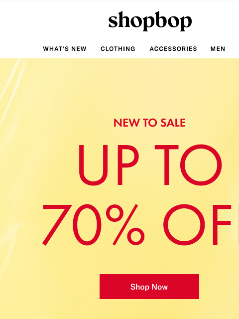 shopbop-mail newsletter: SALE: up to 70% off