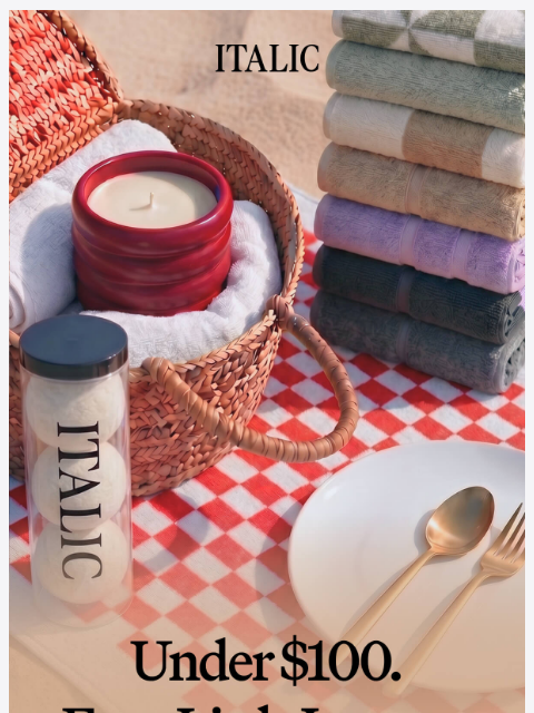 italic newsletter: Home Essentials Under $100 (Yes, Really)