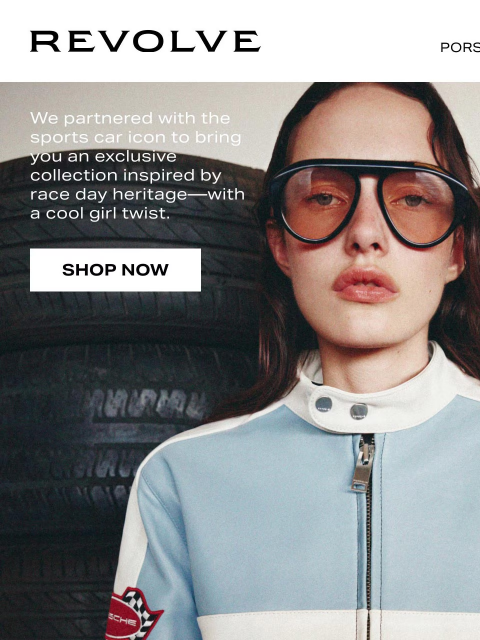 revolve newsletter: JUST IN: The Motorsport Collection For Cool Girls