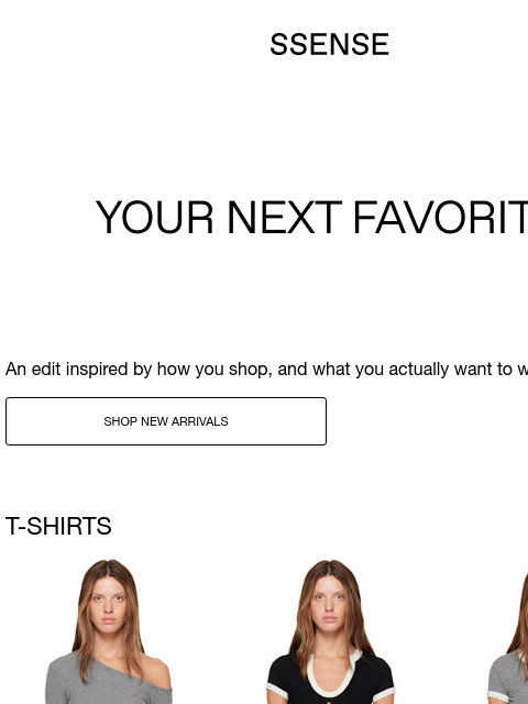 ssense newsletter: New Arrivals Picked for You